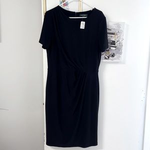 Black Ralph Lauren  ruching in the front dress perfect condition worn once